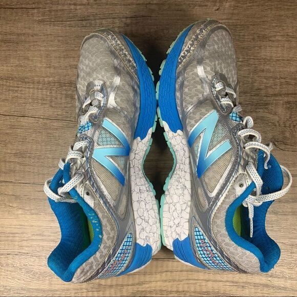 New Balance Women’s 860 V5~Silver/Blue Running Shoes Lace Up~Size 7B - Picture 8 of 9